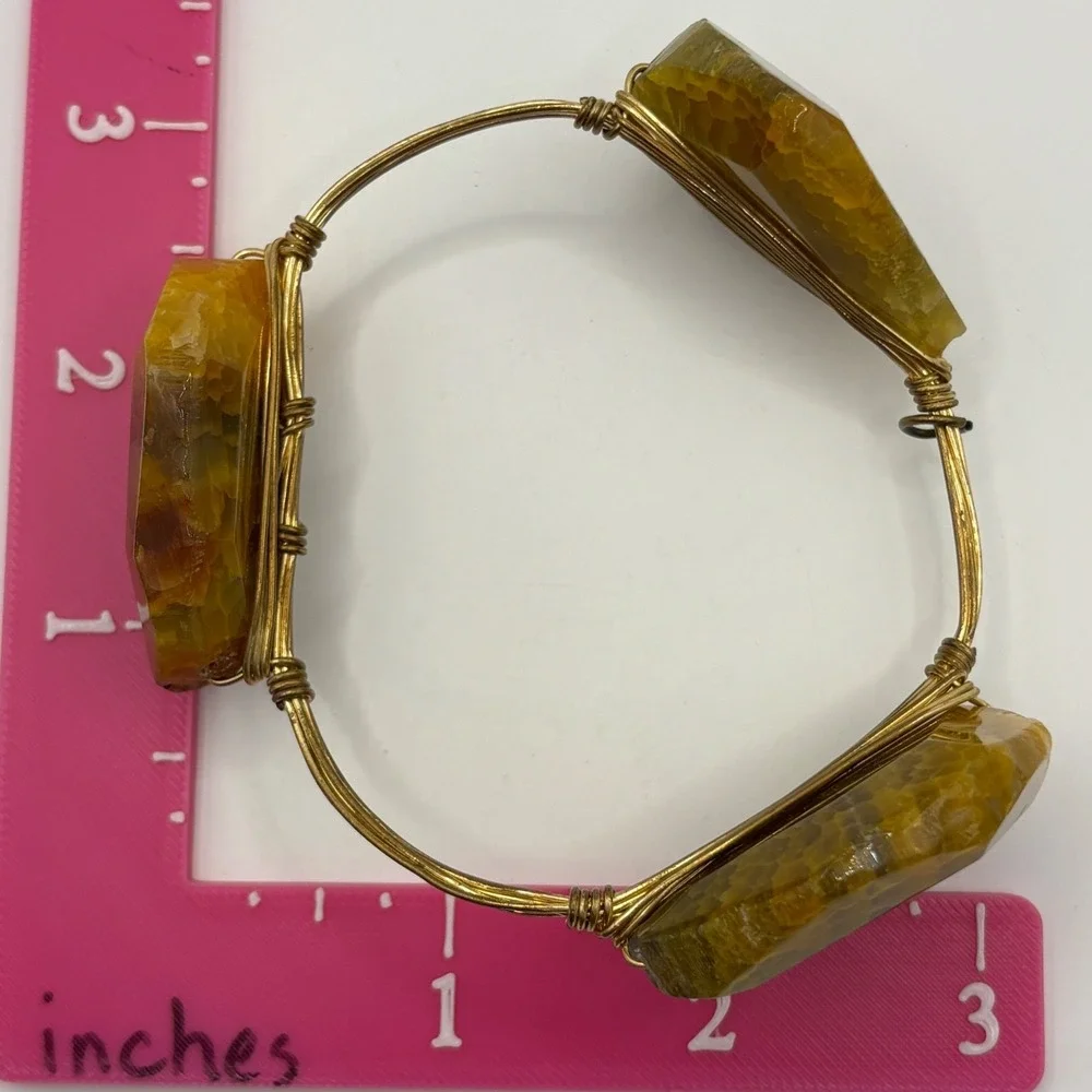 Bourbon and Bowties Wire Wrapped Bangle Bracelet Missing Brand Tags Lot of 2